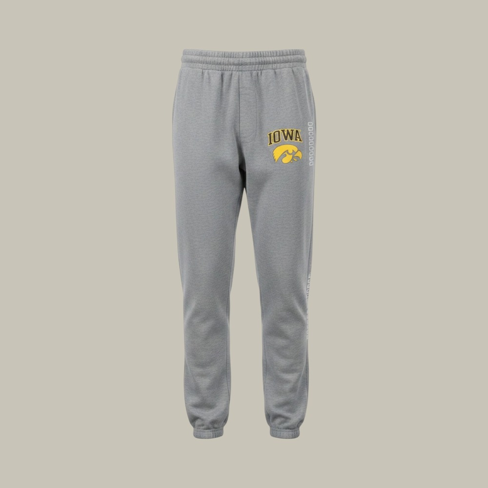 Pro Edge Iowa Hawkeyes Sweatpants Mens Large Gray NCAA Joggers Fleece